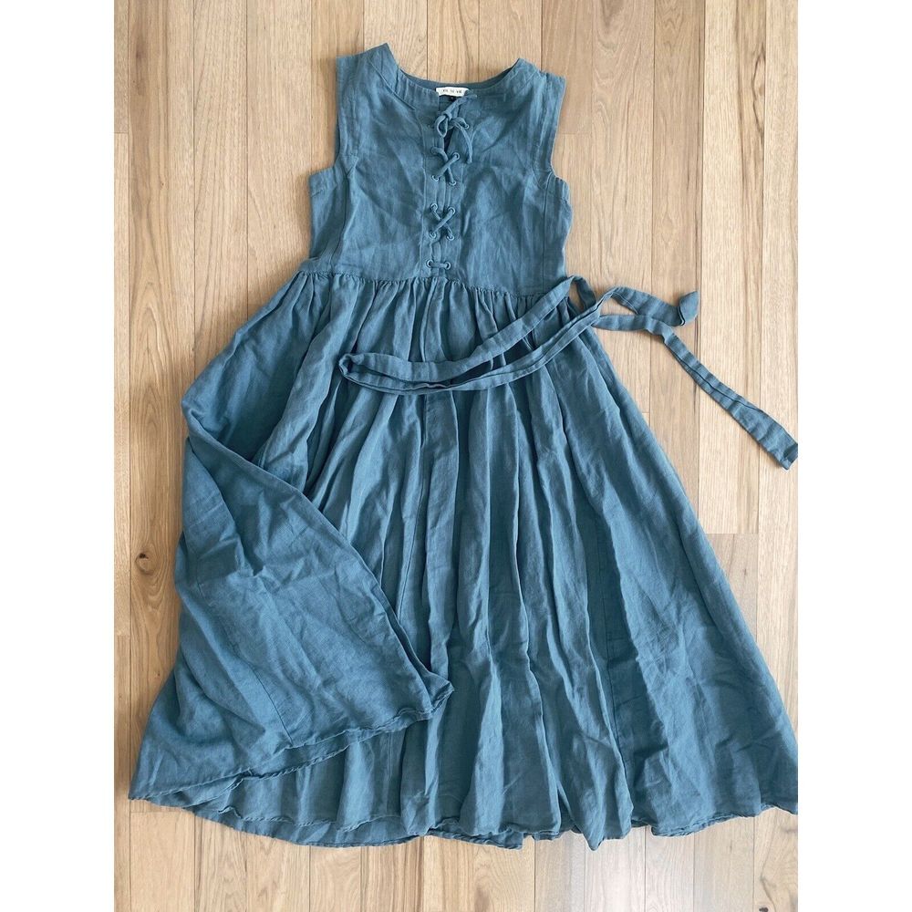 FIL DE VIE  Althea linen maxi dress